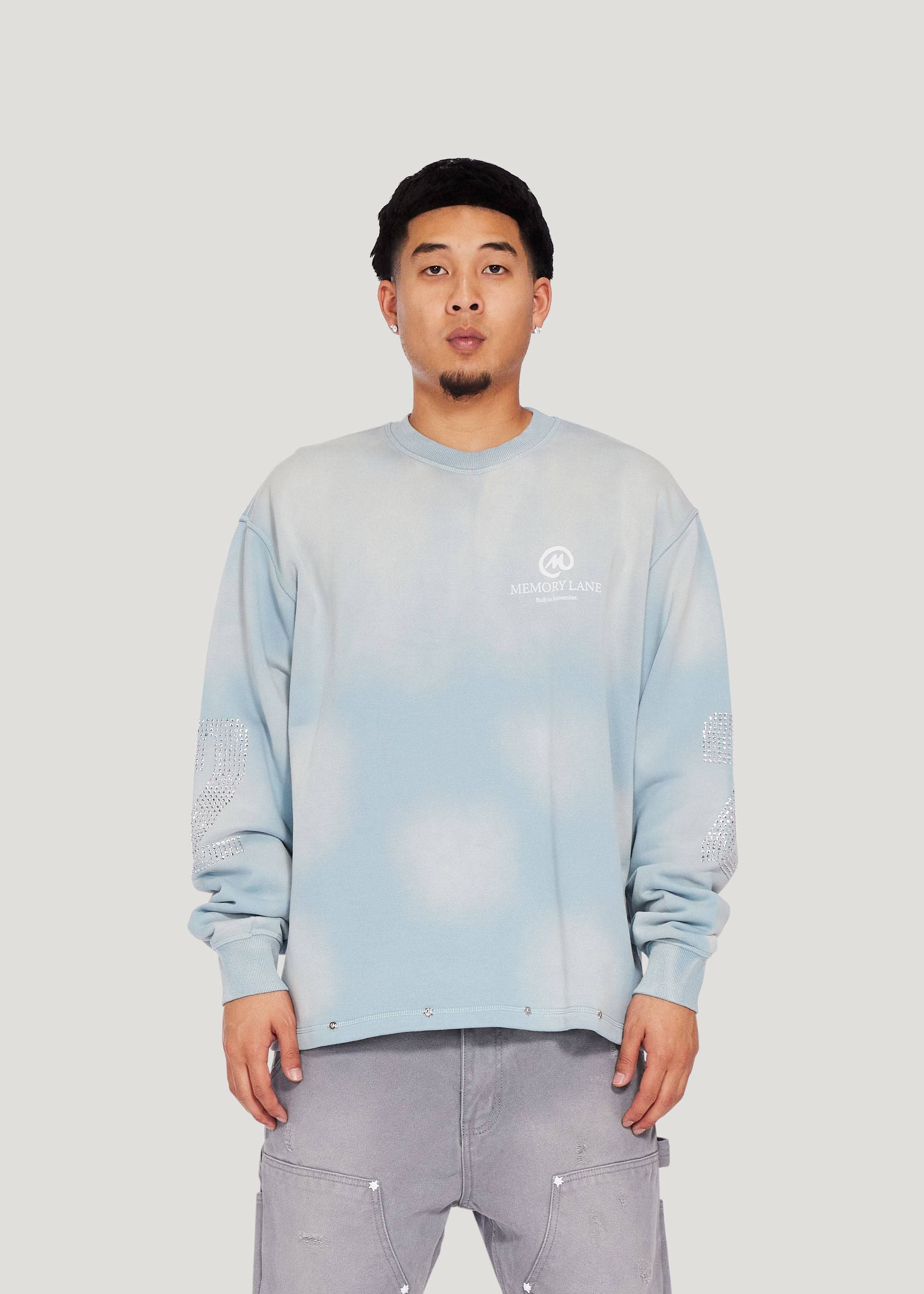 Bond St Crewneck (Faded Blue)