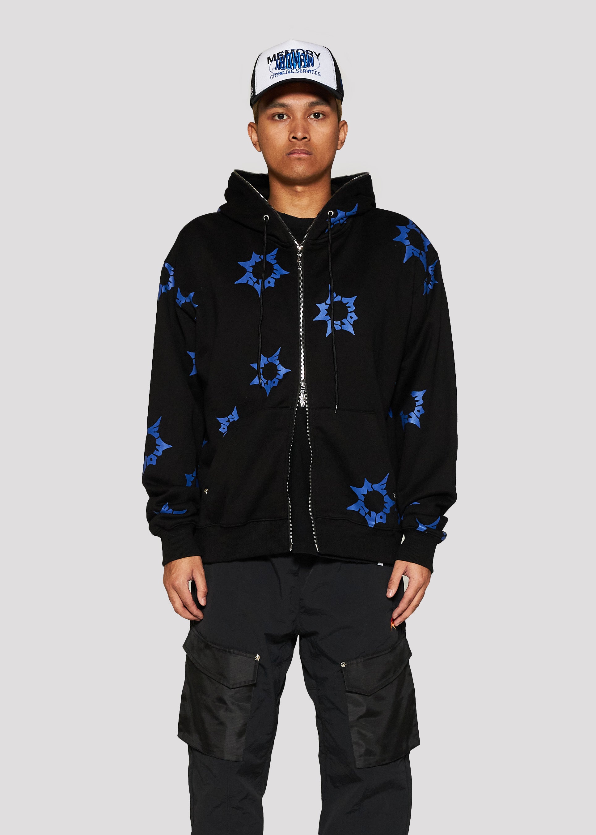 Memory Blast Zip Hoodie (Black)