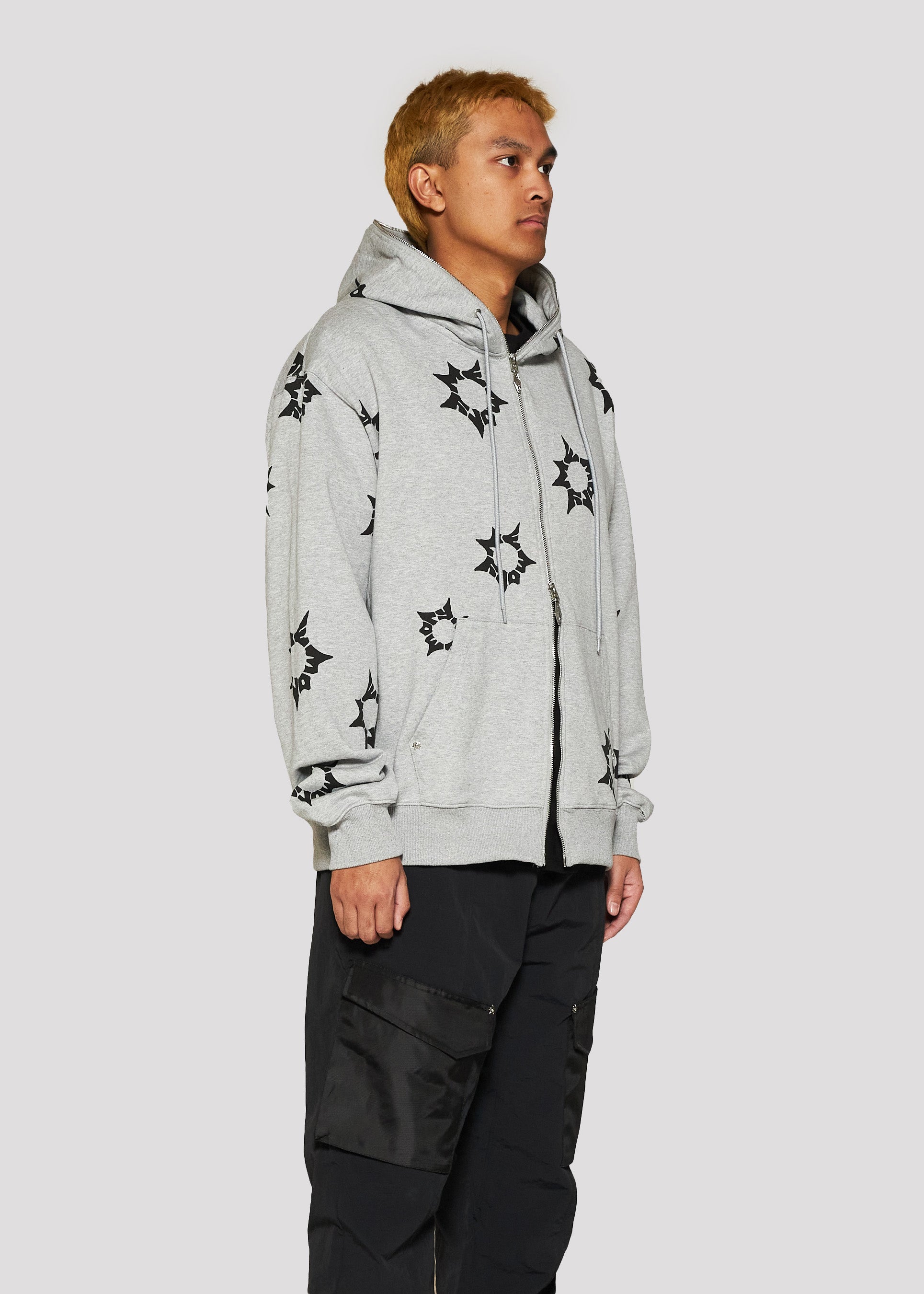 Memory Blast Zip Hoodie (Heather Gray)