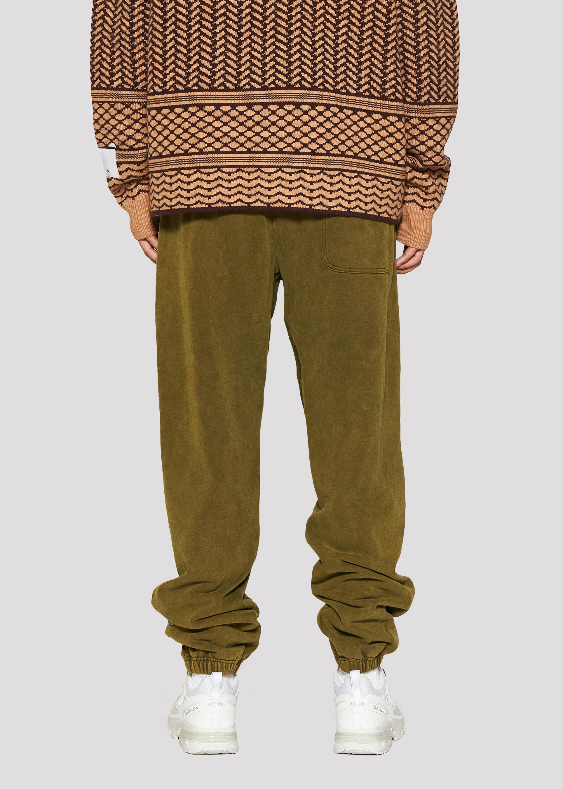 Stack Rise Sweatpant (Olive)