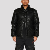 Leather Down Jacket (Black)