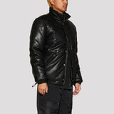 Leather Down Jacket (Black)