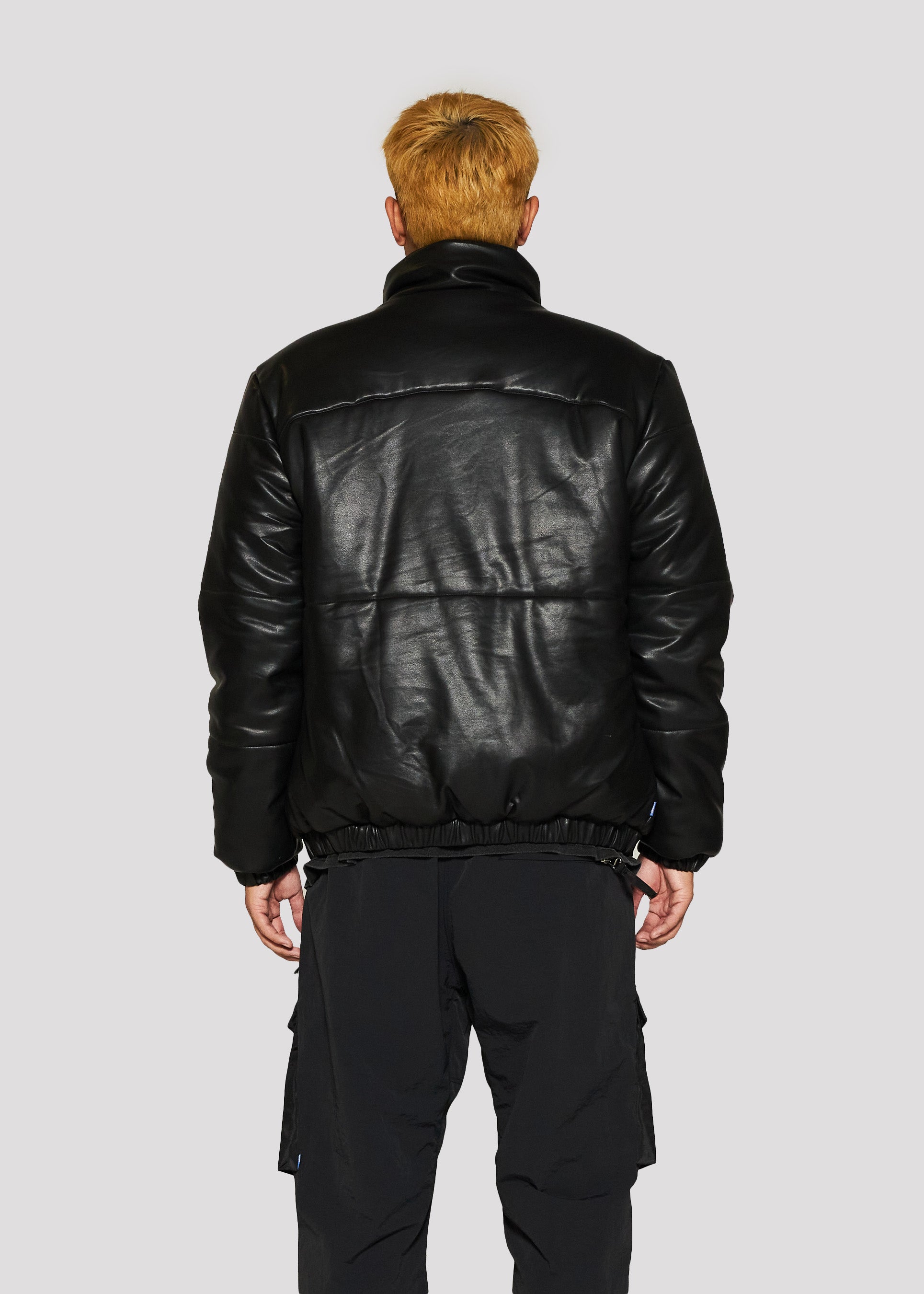 Leather Down Jacket (Black)