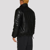 Leather Down Jacket (Black)