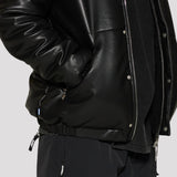 Leather Down Jacket (Black)