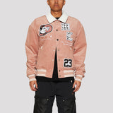 Ramsy Letterman Jacket (Dust Pink)