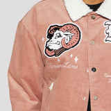 Ramsy Letterman Jacket (Dust Pink)