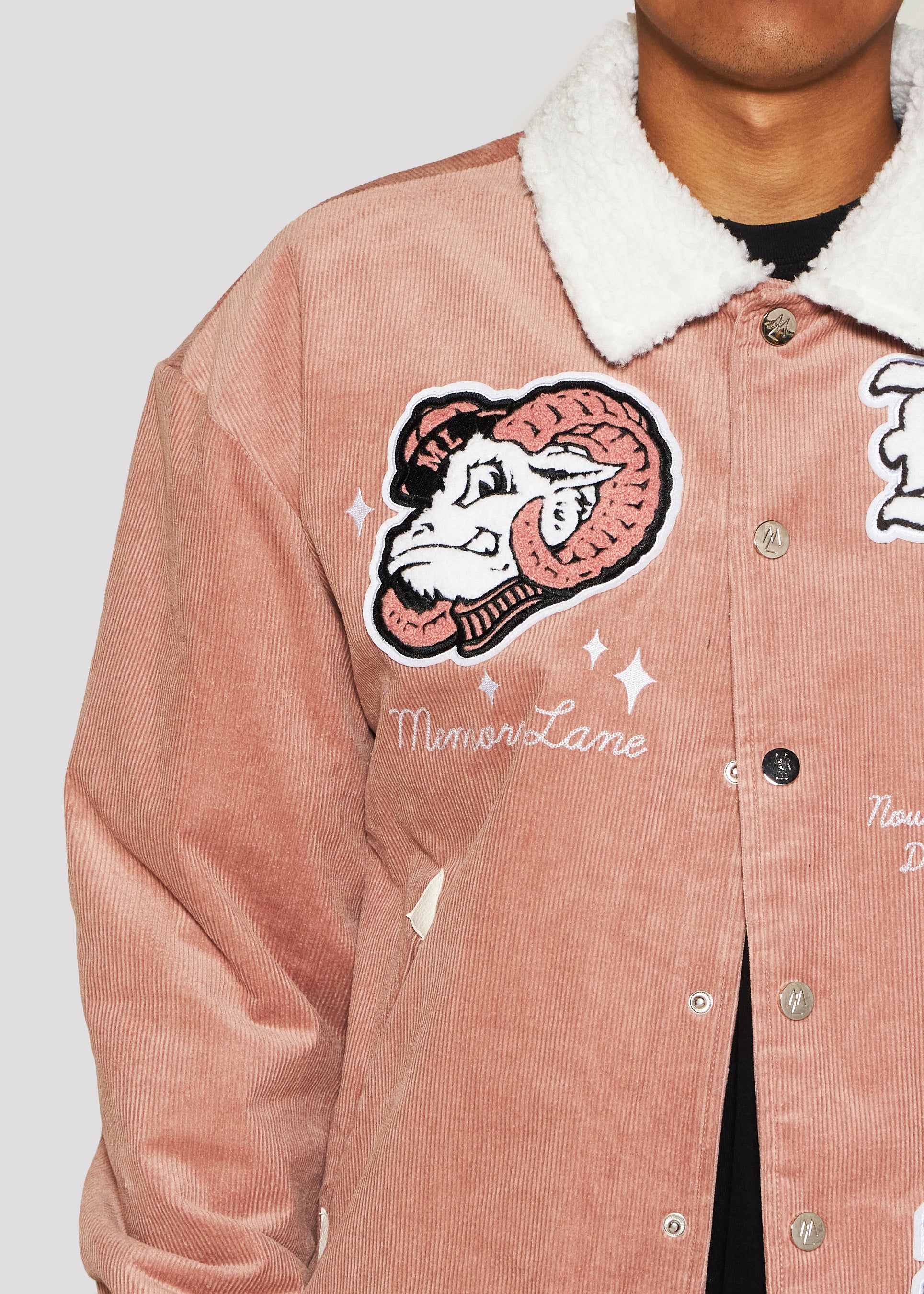 Ramsy Letterman Jacket (Dust Pink)