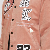 Ramsy Letterman Jacket (Dust Pink)