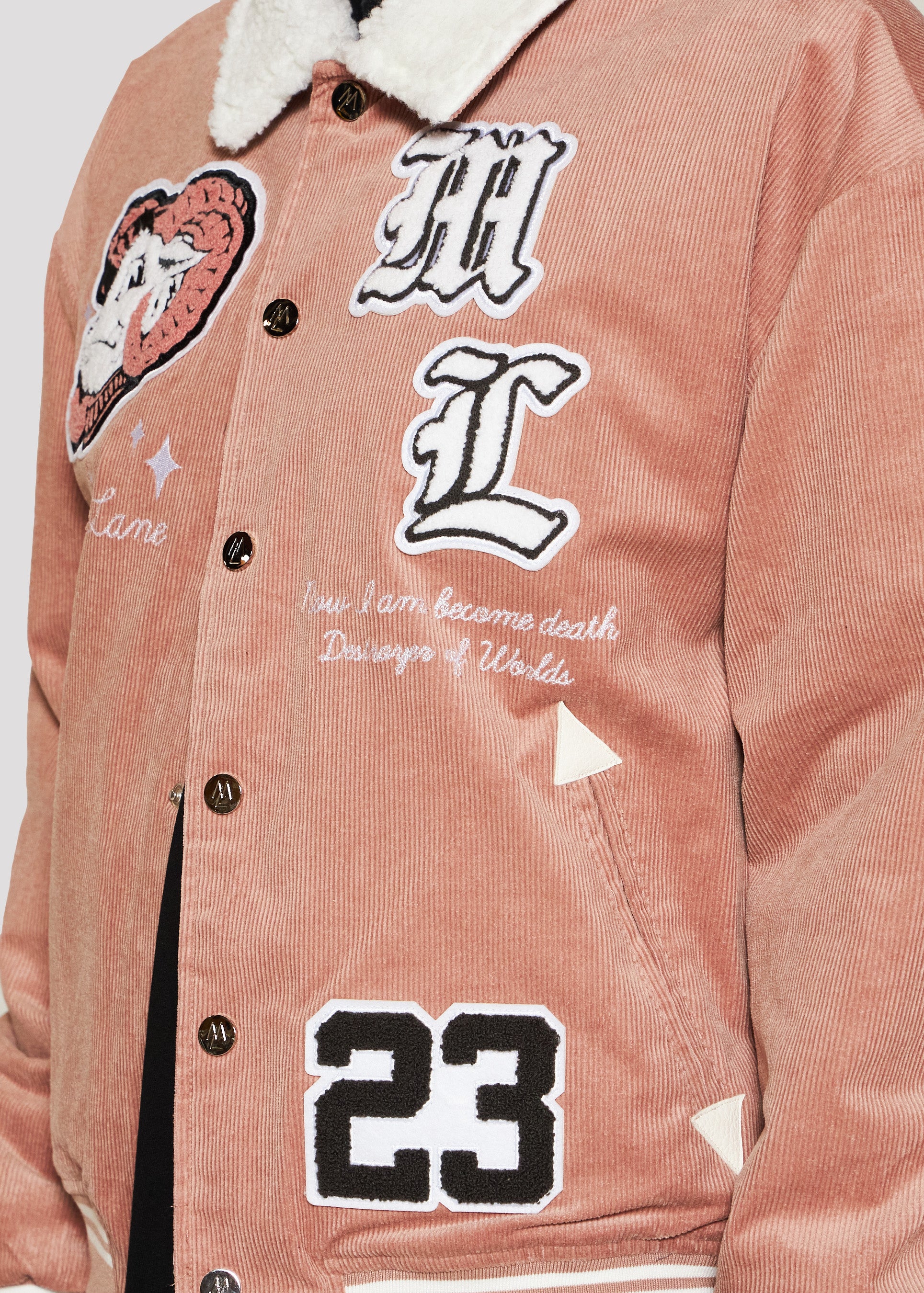 Ramsy Letterman Jacket (Dust Pink)
