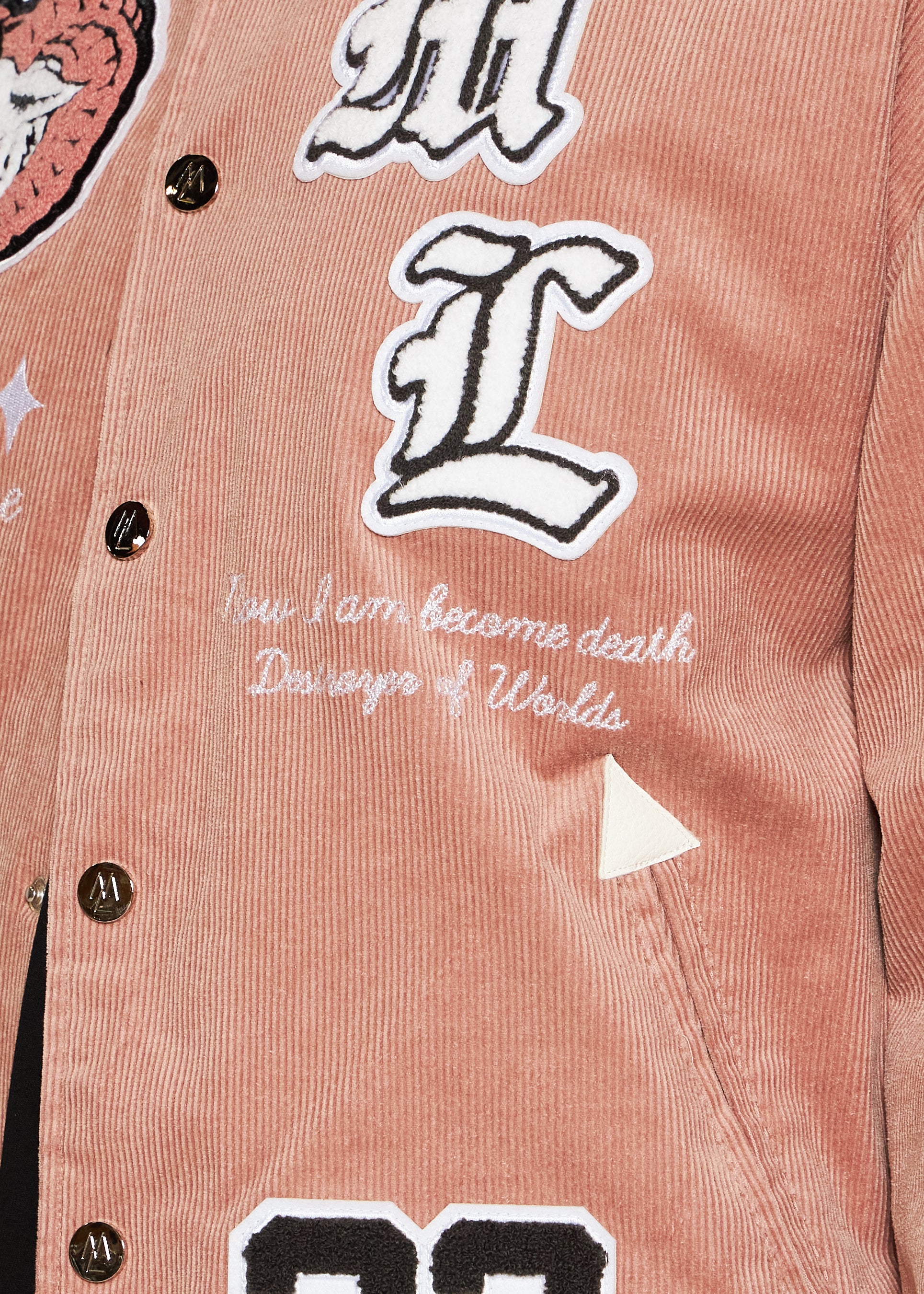 Ramsy Letterman Jacket (Dust Pink)