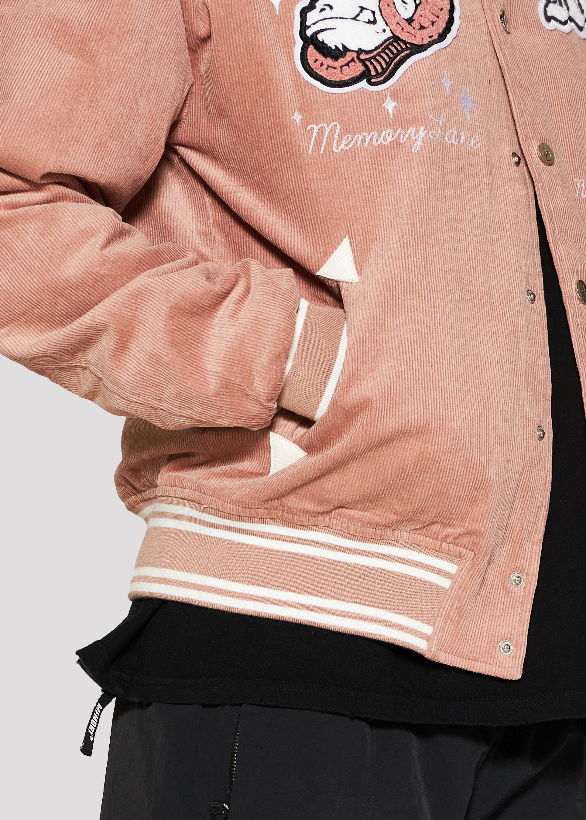 Ramsy Letterman Jacket (Dust Pink)