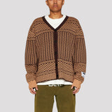 Shemagh Knit Cardigan (Olive/Dust Pink)