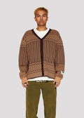 Shemagh Knit Cardigan (Olive/Dust Pink)