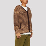 Shemagh Knit Cardigan (Olive/Dust Pink)