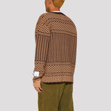 Shemagh Knit Cardigan (Olive/Dust Pink)