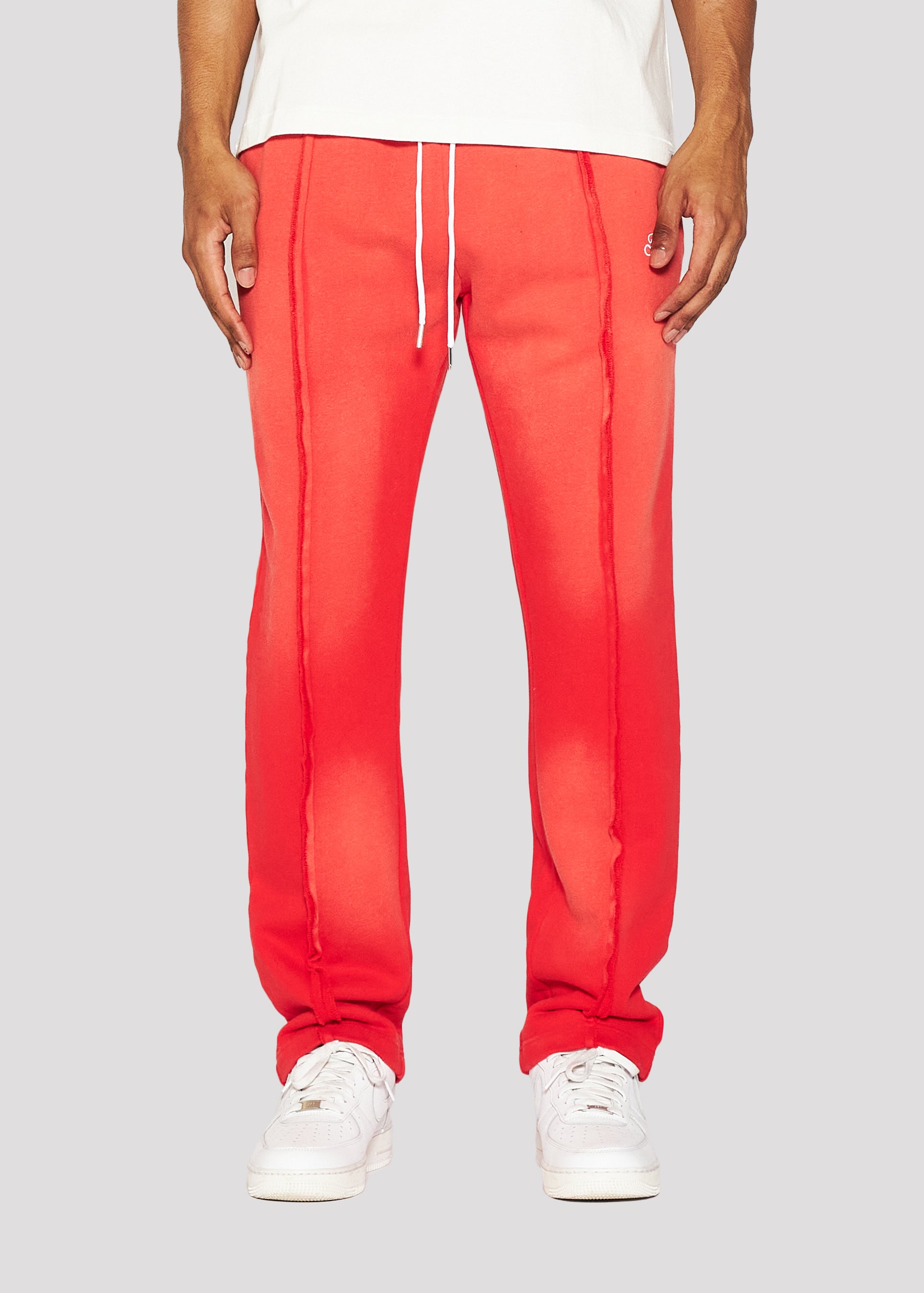 Raw Split Seam Pant (Red)