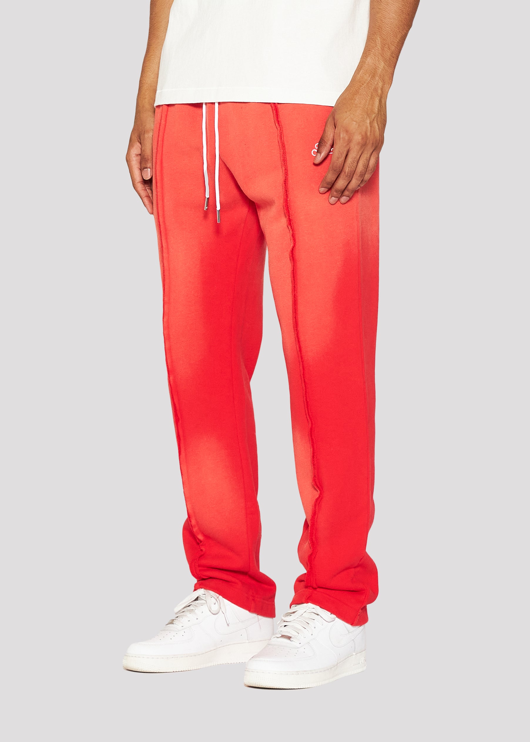 Raw Split Seam Pant (Red)