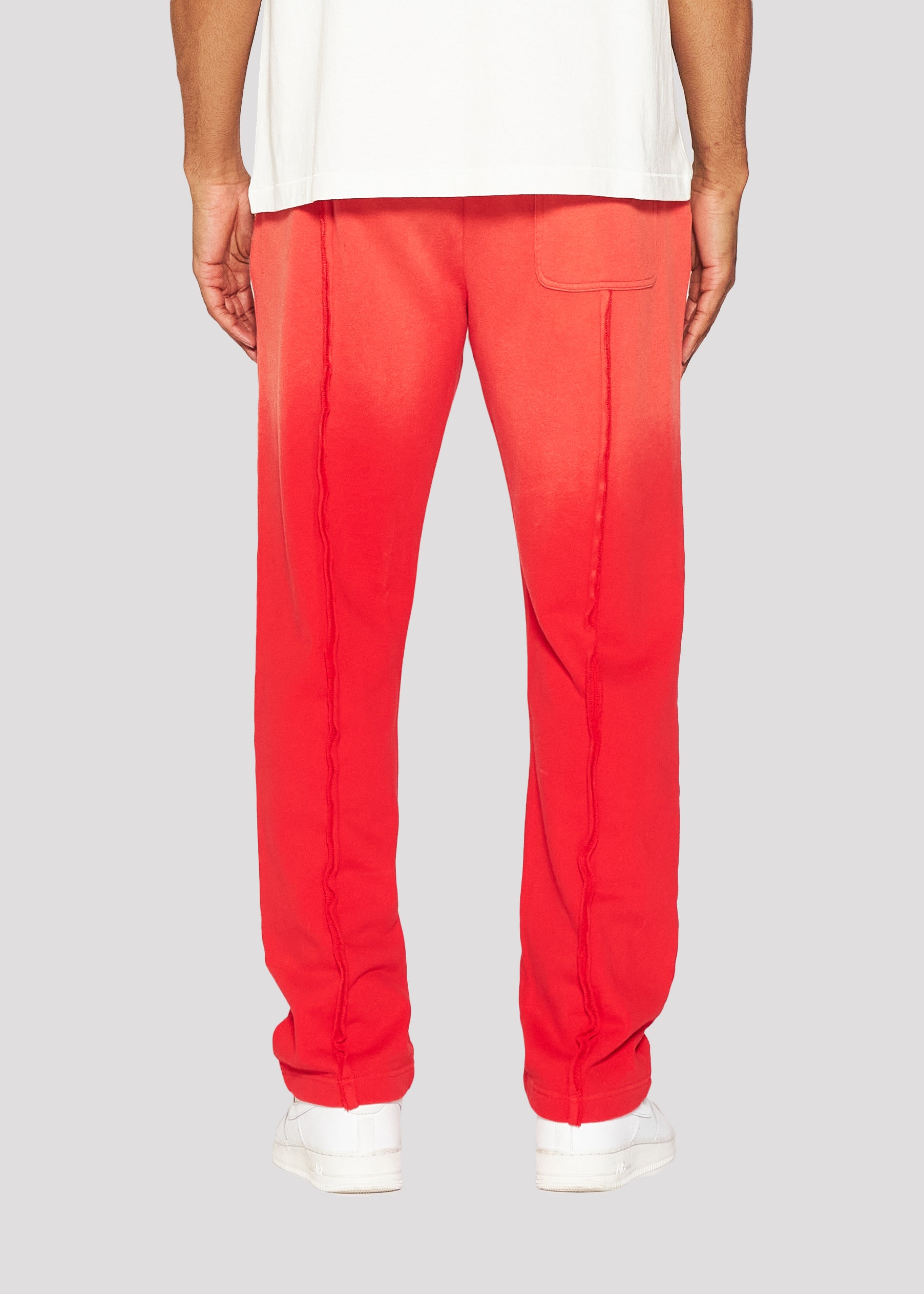 Raw Split Seam Pant (Red)