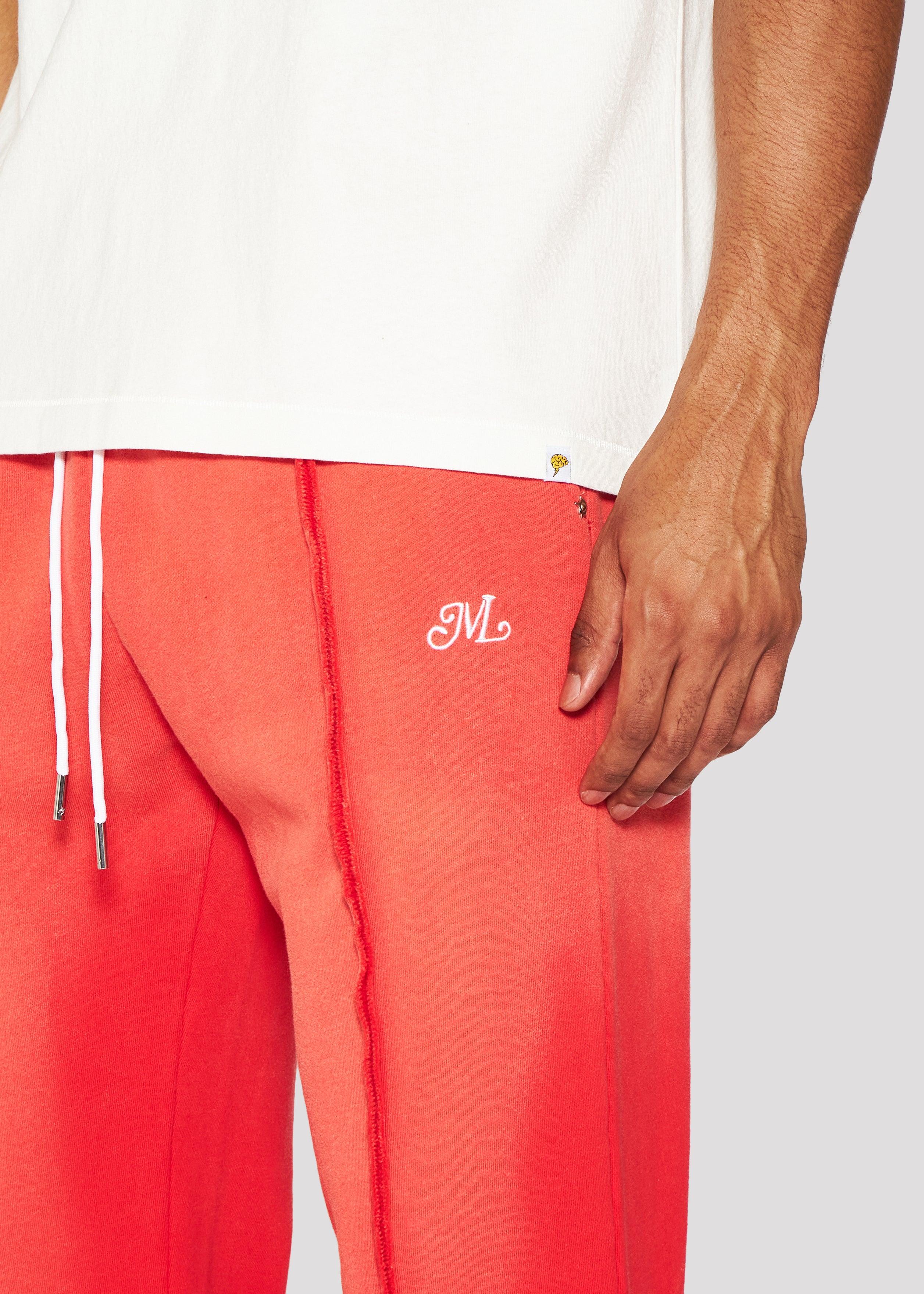 Raw Split Seam Pant (Red)