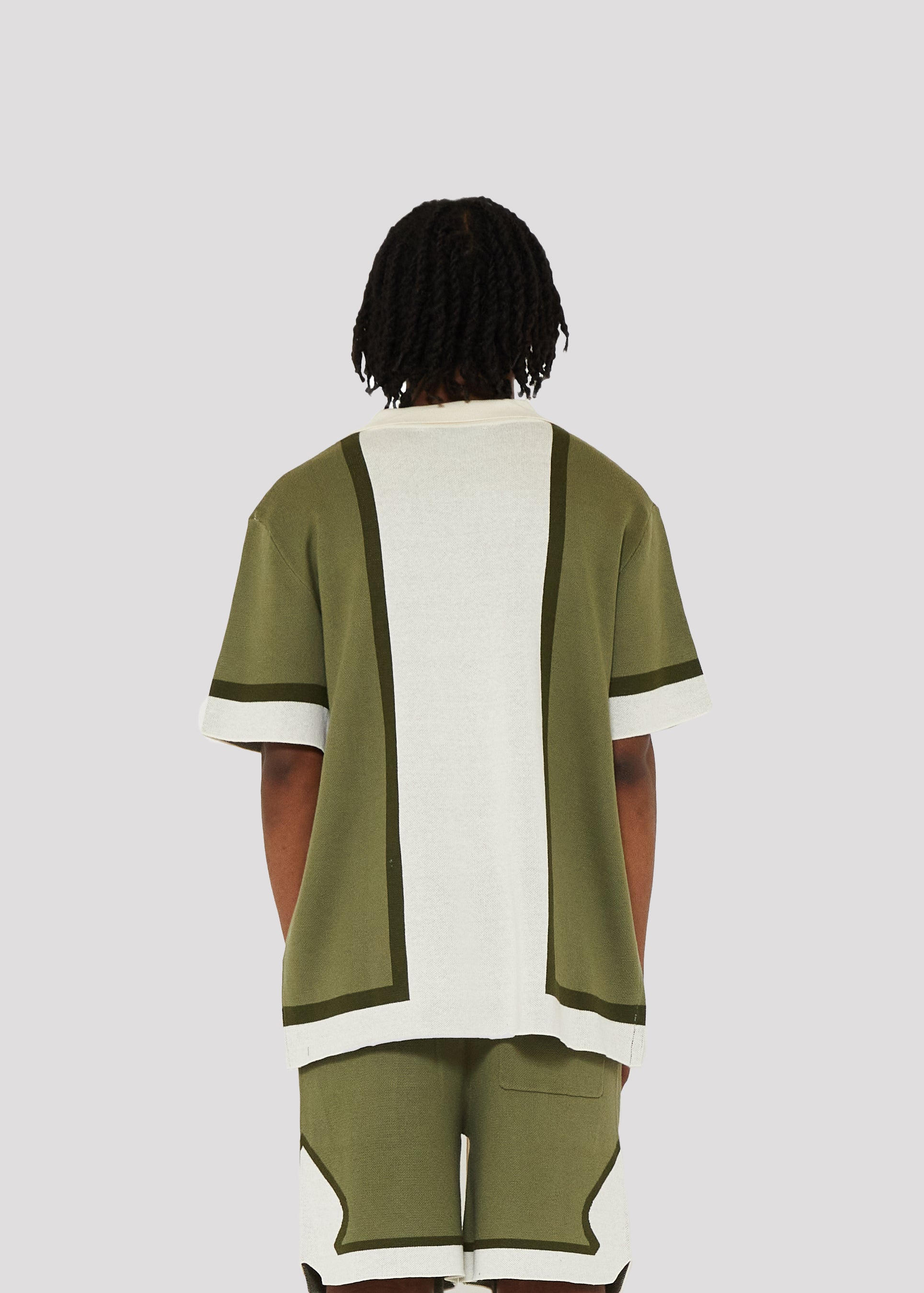 The Lanes Sweater Knit Shirt (Olive)
