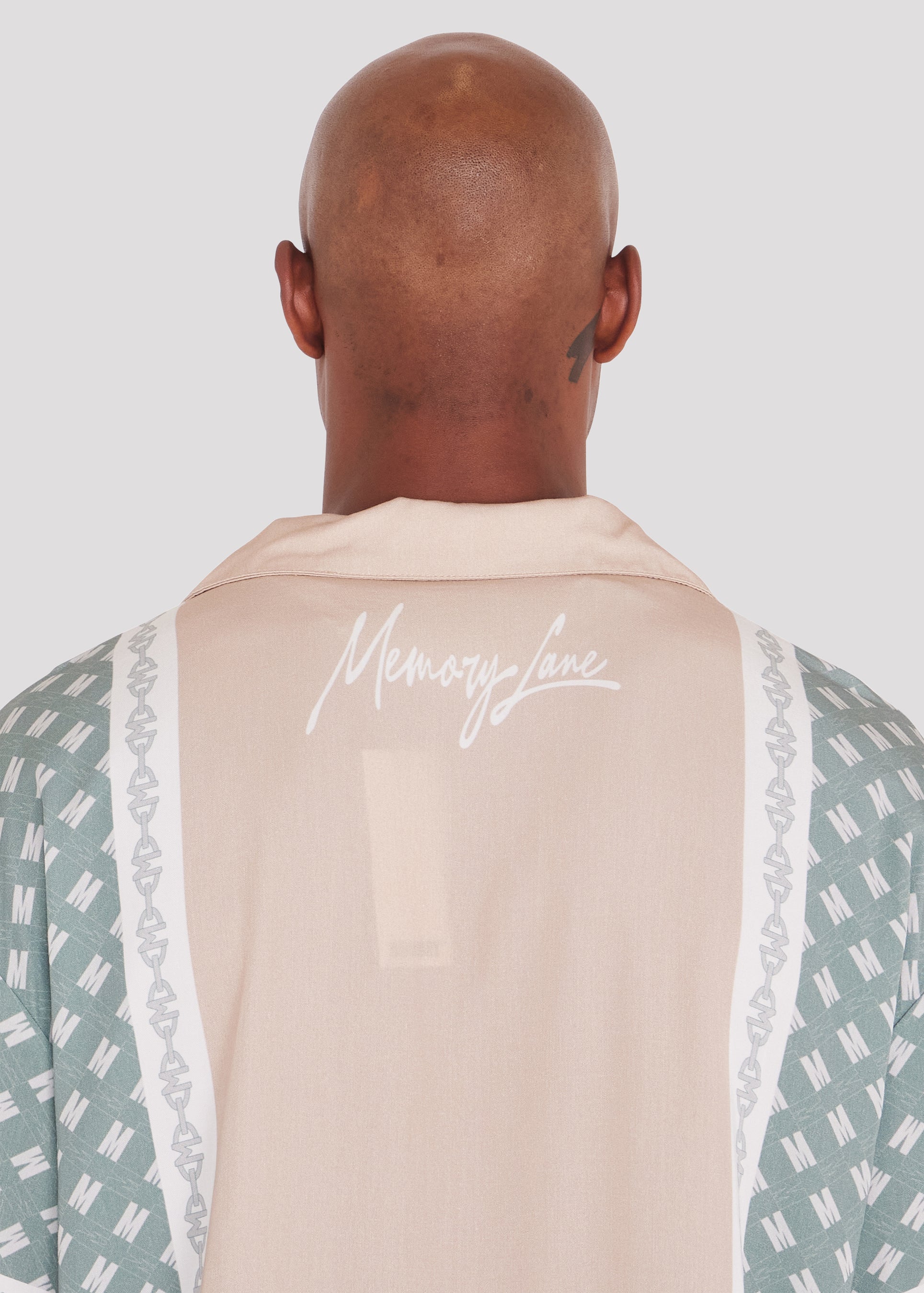 Block Chain Button Down Shirt (Light Salmon)