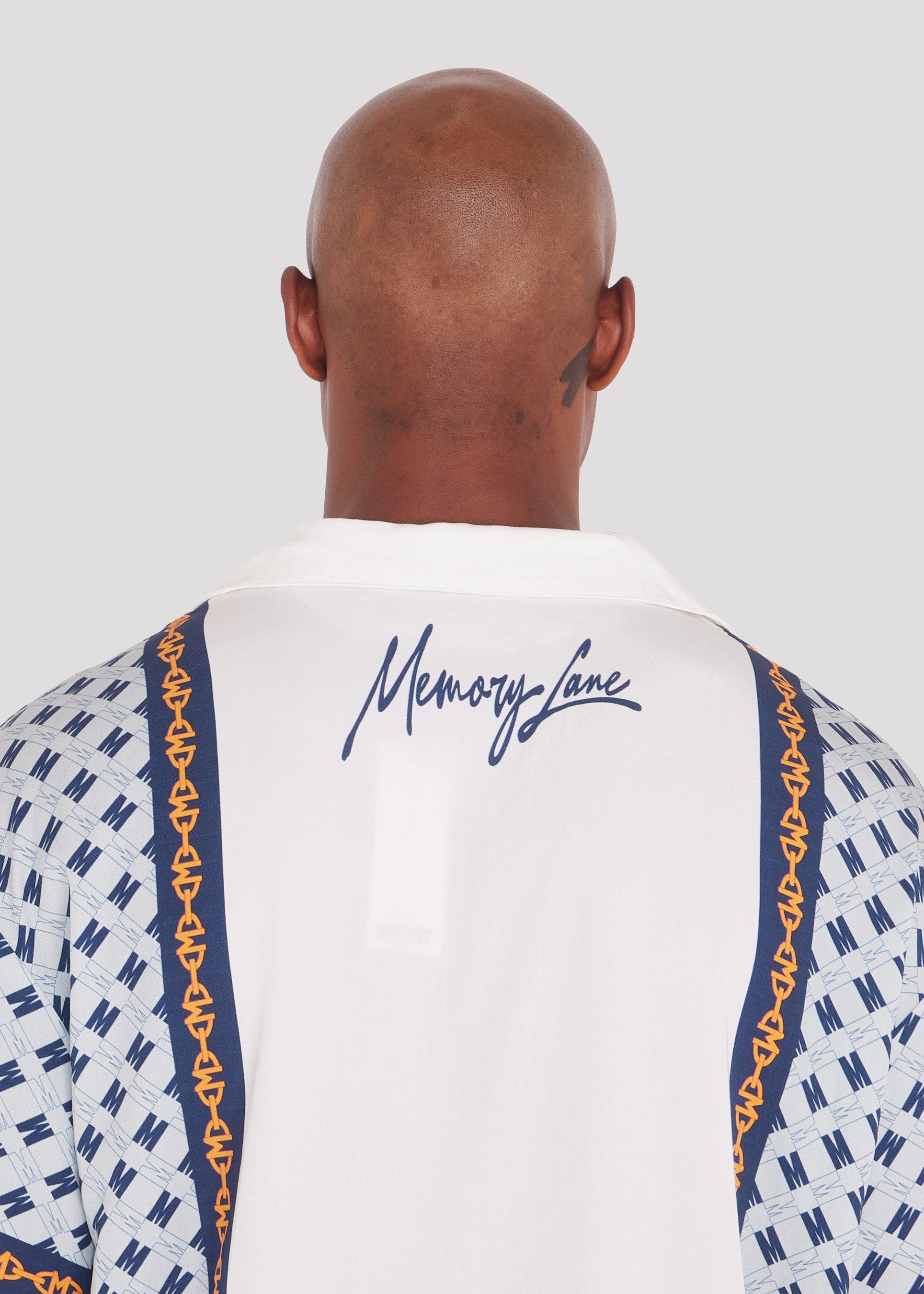 Block Chain Button Down Shirt (White)