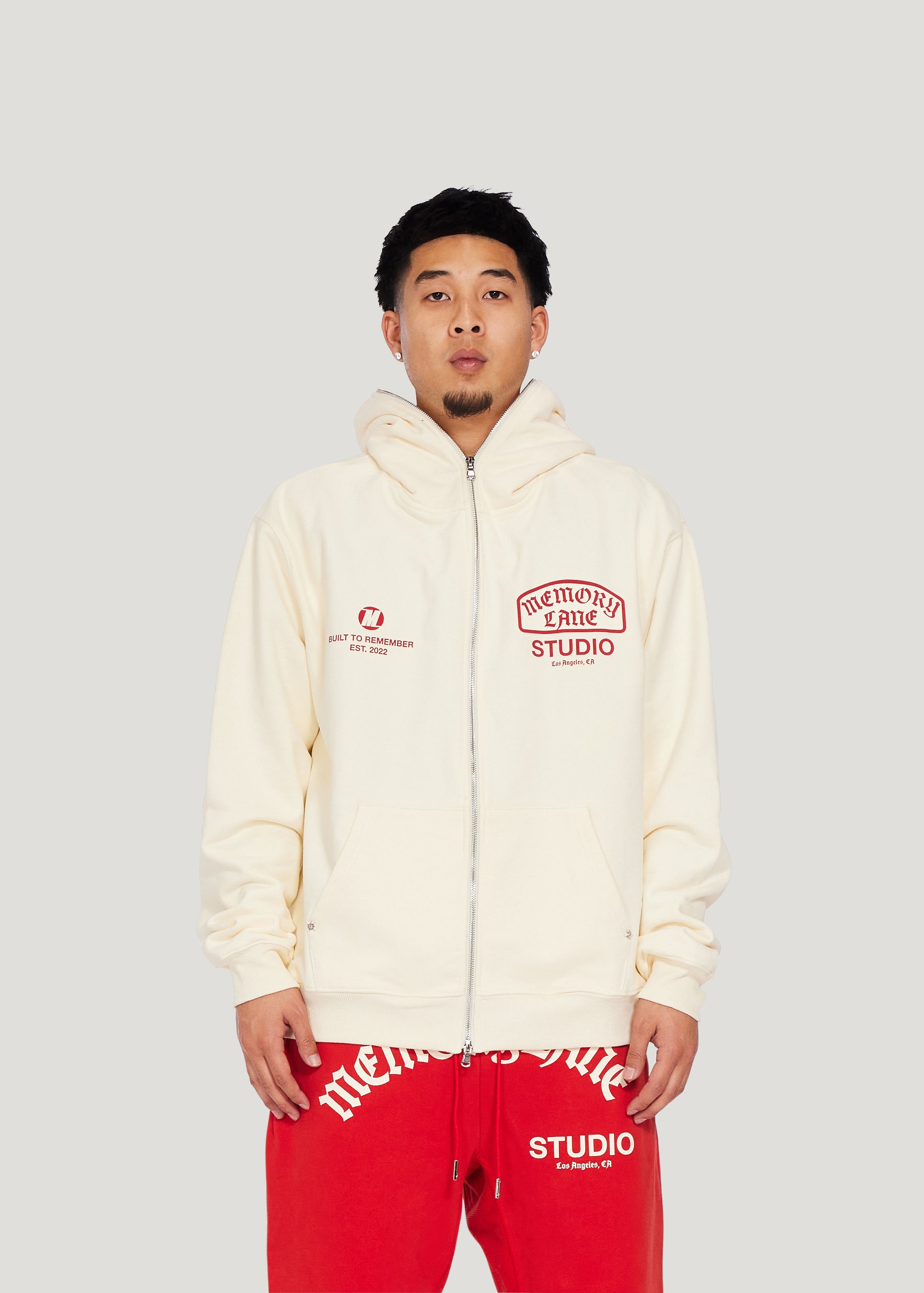 Studio Zip Hoodie (Off White)