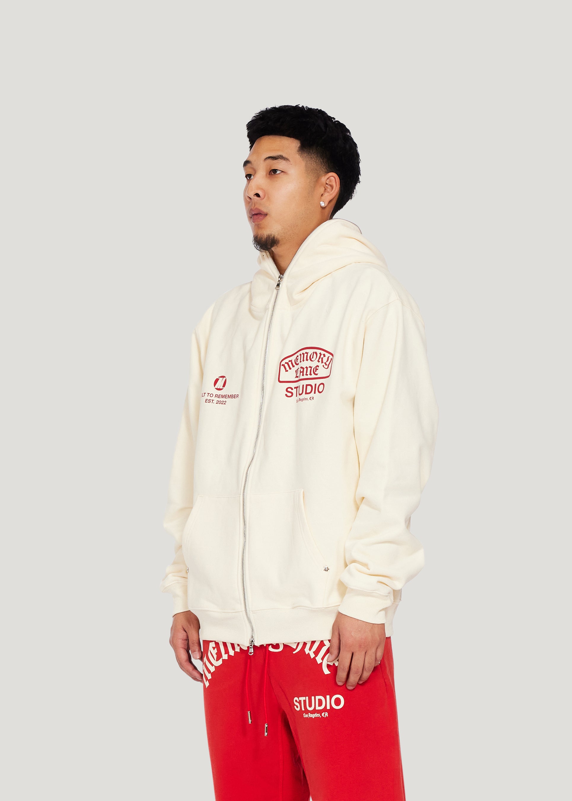 Studio Zip Hoodie (Off White)