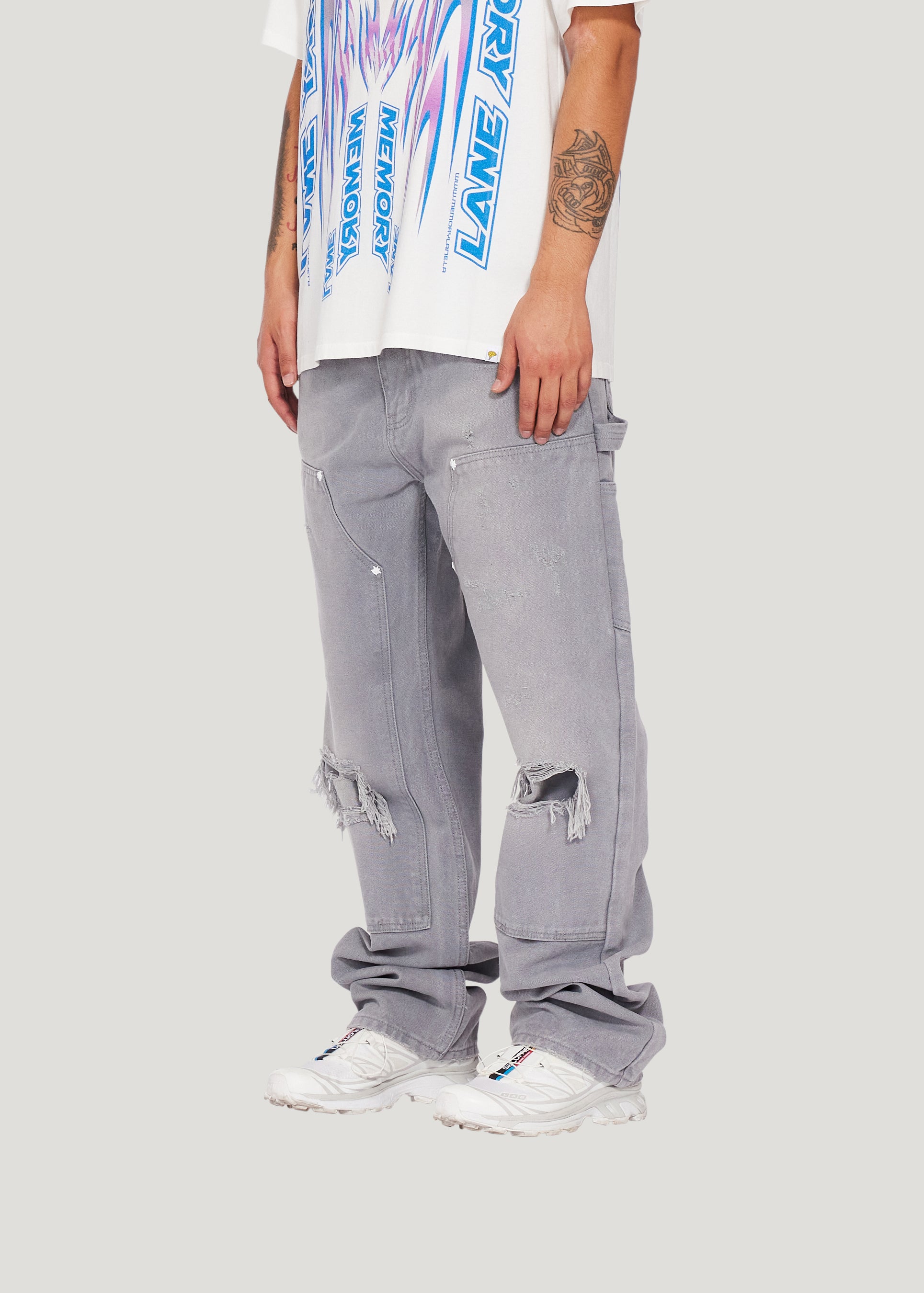 Work Wear Double Knee Pants (Gray)