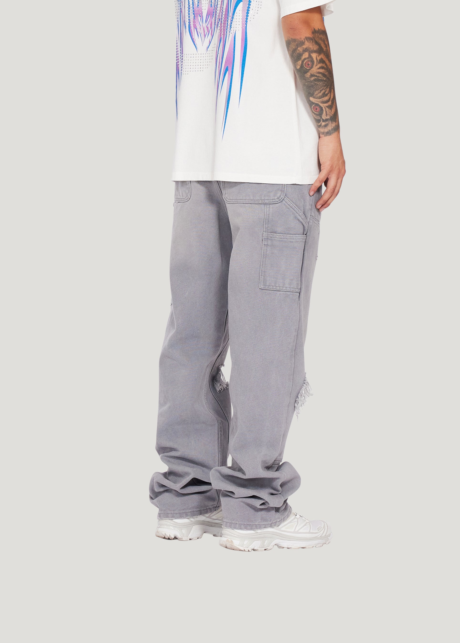 Work Wear Double Knee Pants (Gray)