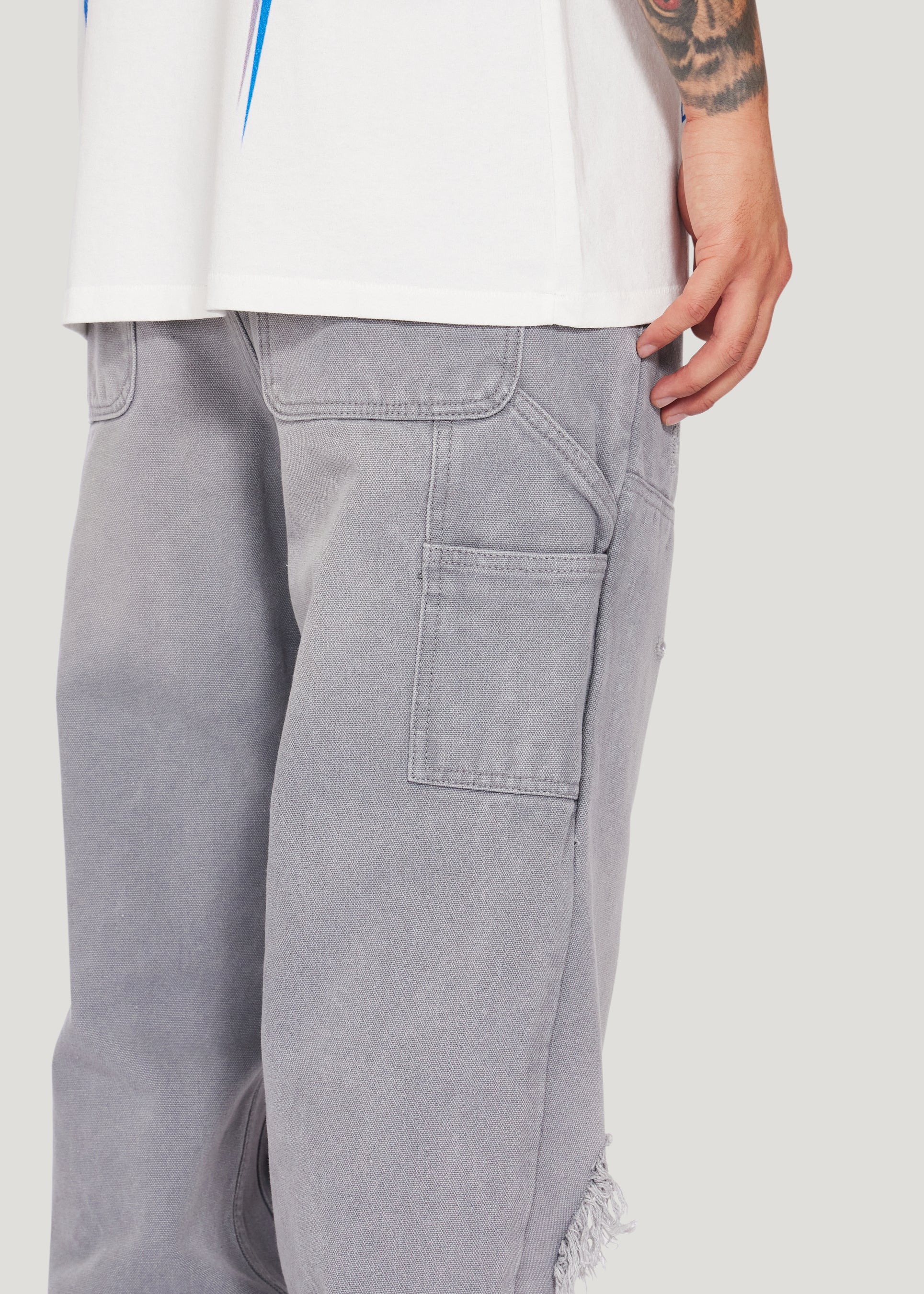 Work Wear Double Knee Pants (Gray)