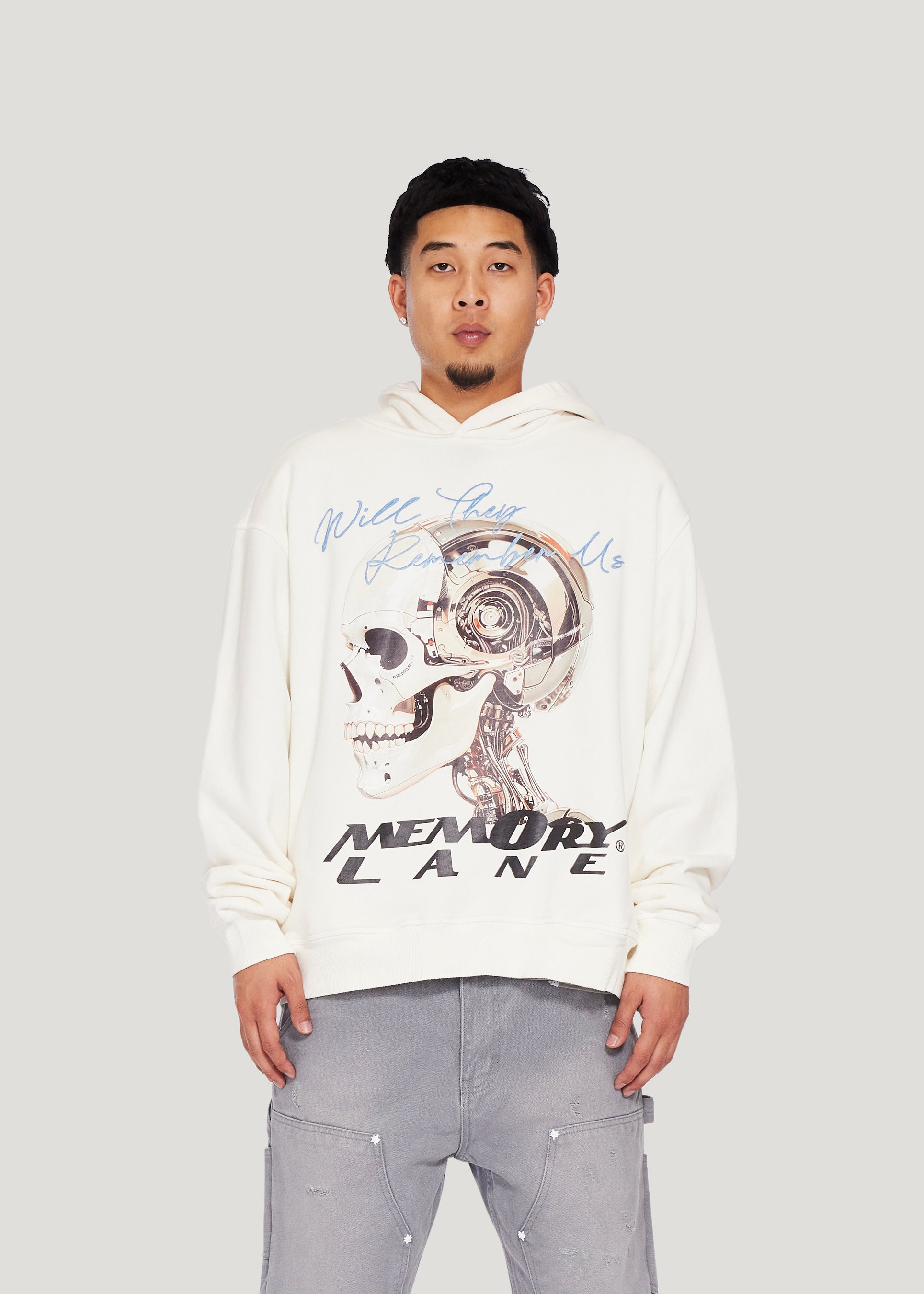 T3 Skull Hoodie (Off White)