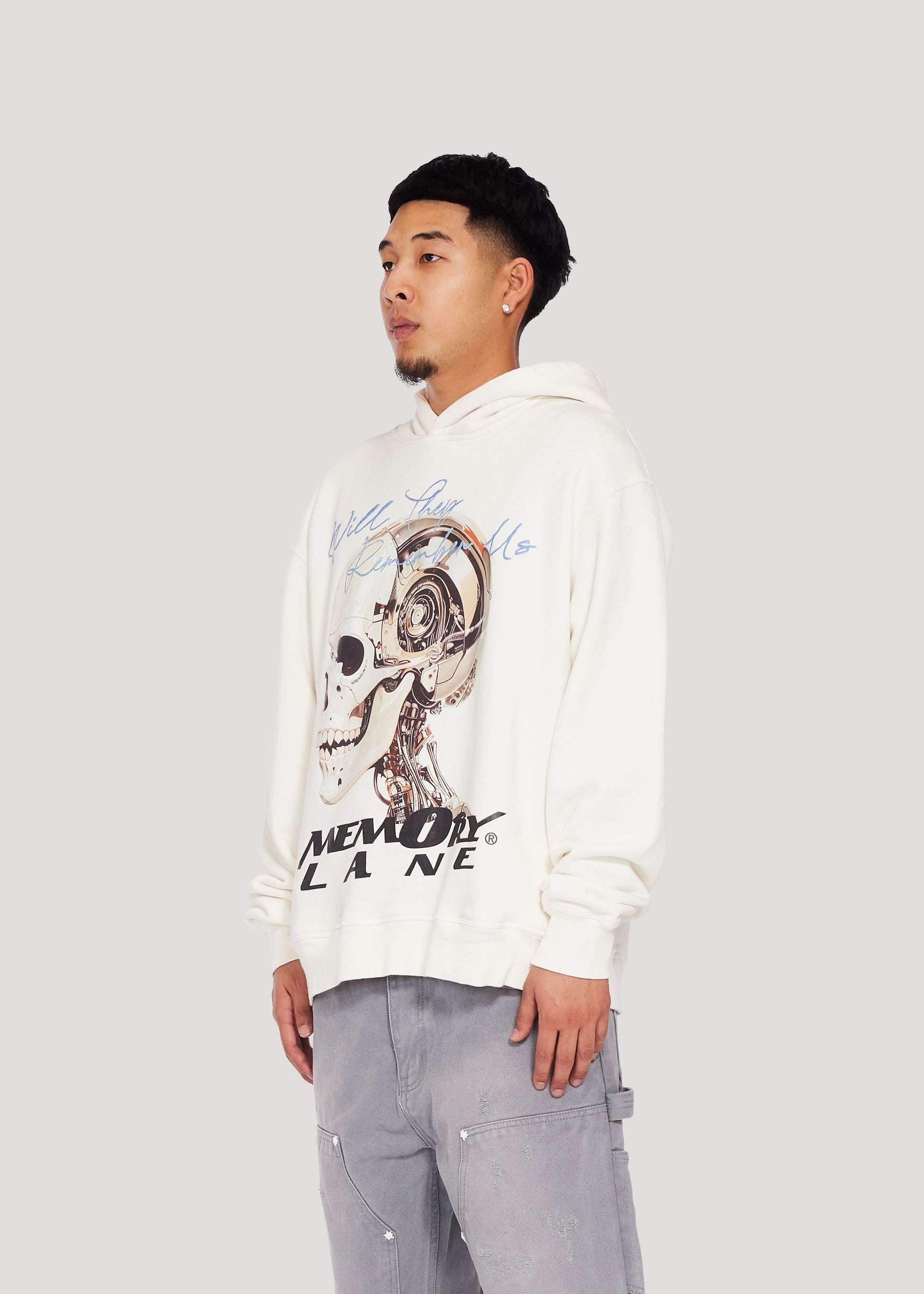 T3 Skull Hoodie (Off White)