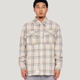 Flannel Shirt Jacket (Khaki)