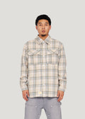 Flannel Shirt Jacket (Khaki)