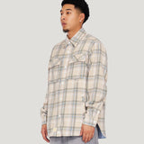 Flannel Shirt Jacket (Khaki)