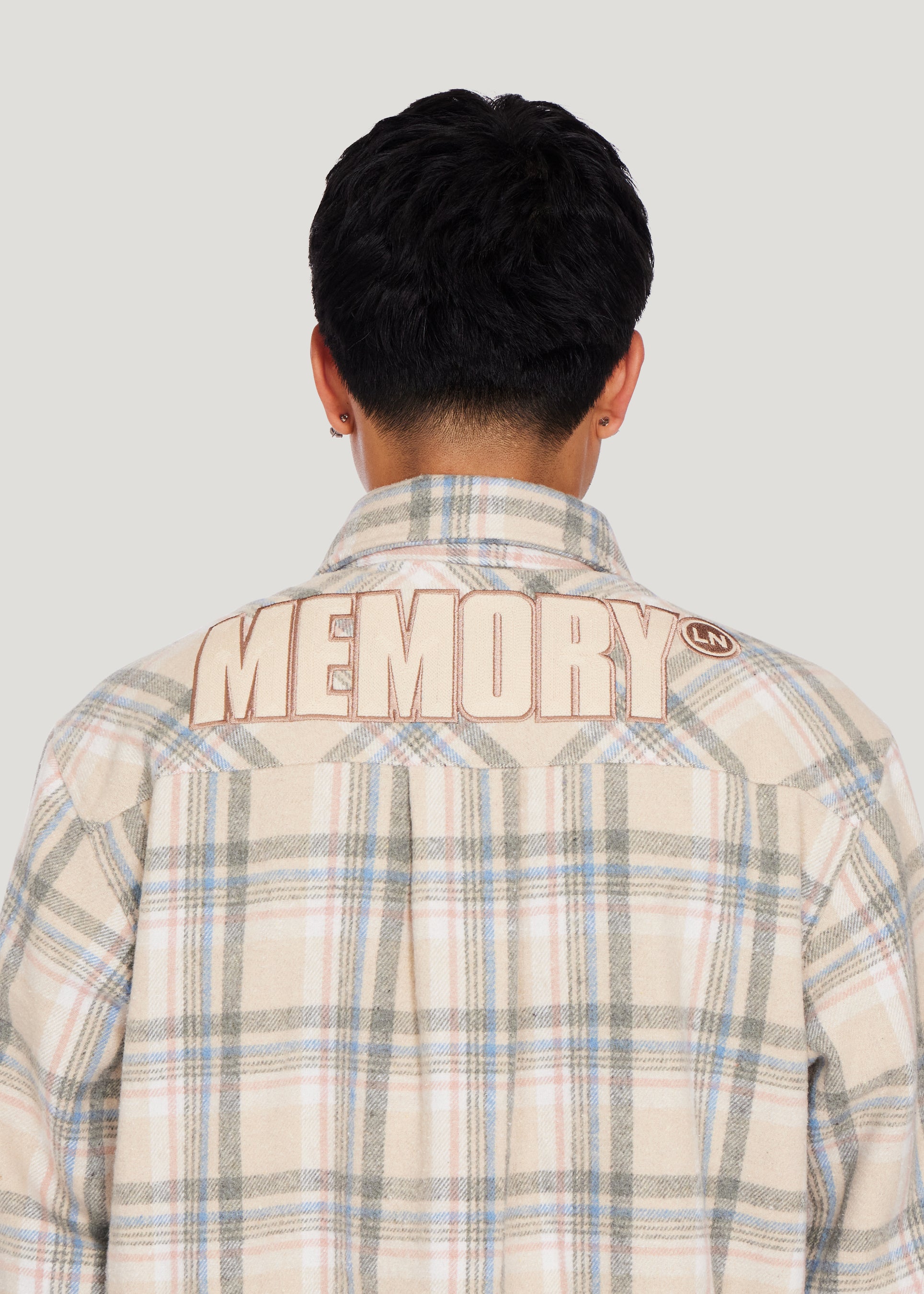 Flannel Shirt Jacket (Khaki)