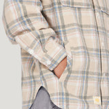 Flannel Shirt Jacket (Khaki)