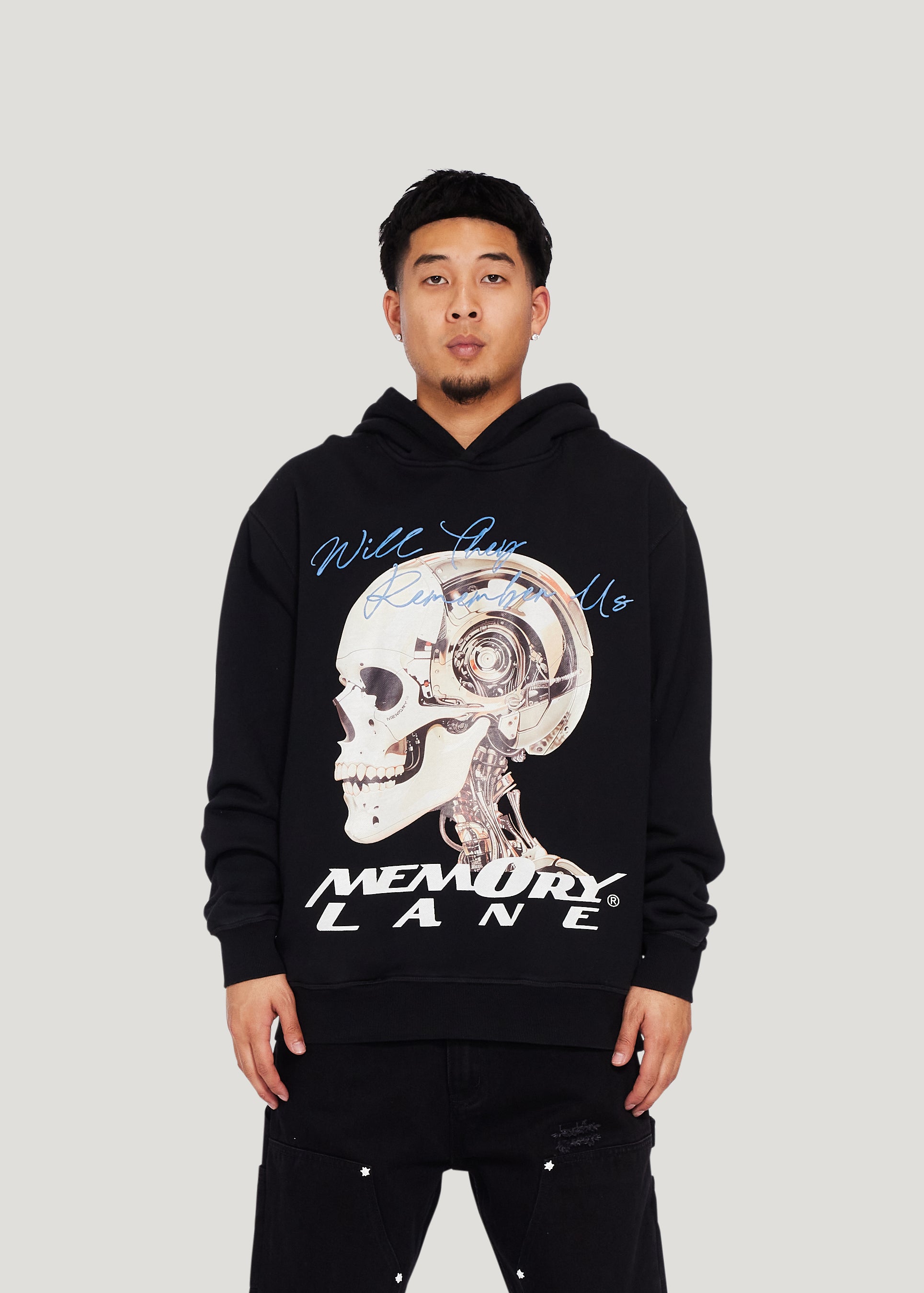 T3 Skull Hoodie (Vintage Black)