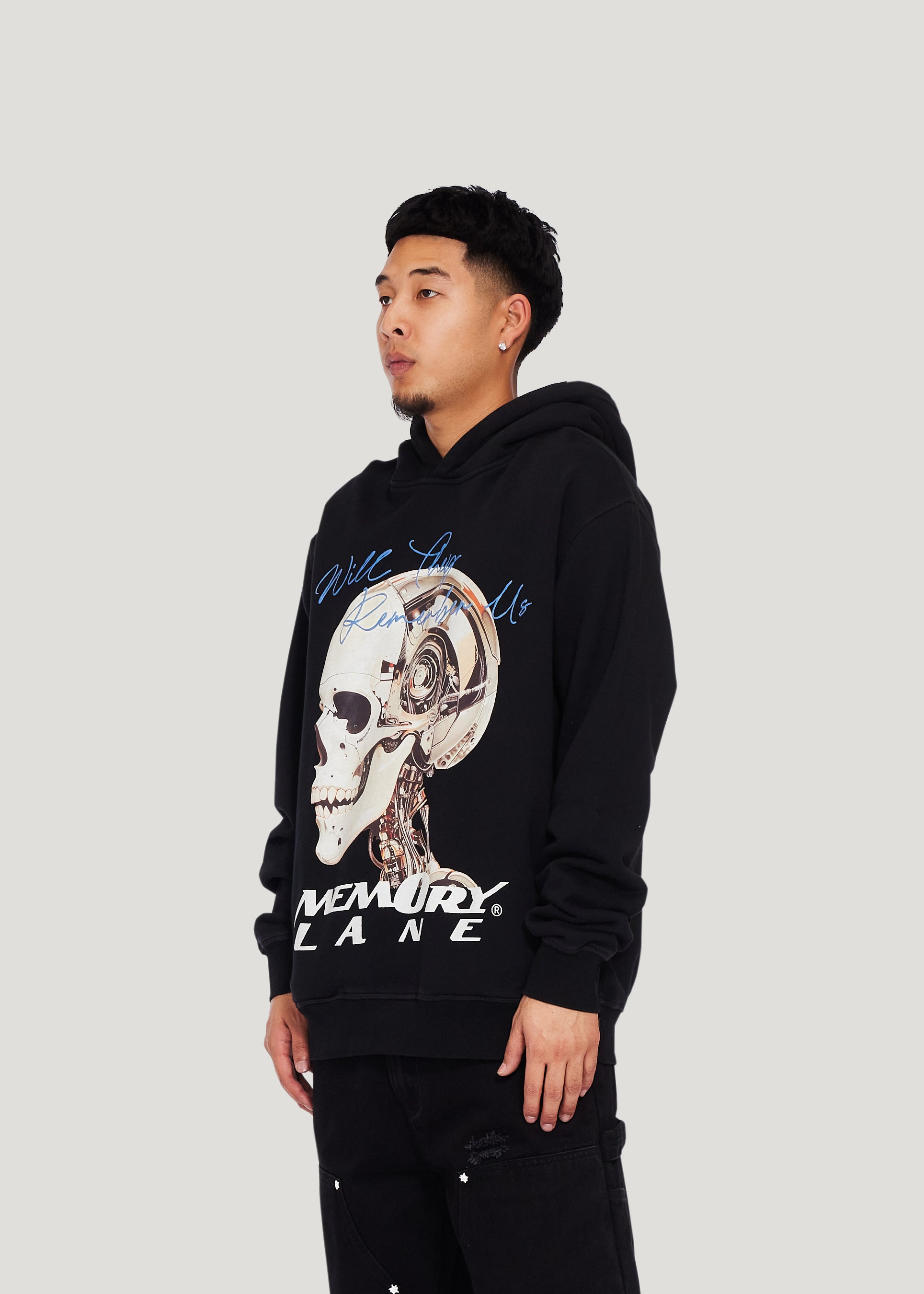 T3 Skull Hoodie (Vintage Black)