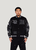 Varsity Letterman Jacket (Black)
