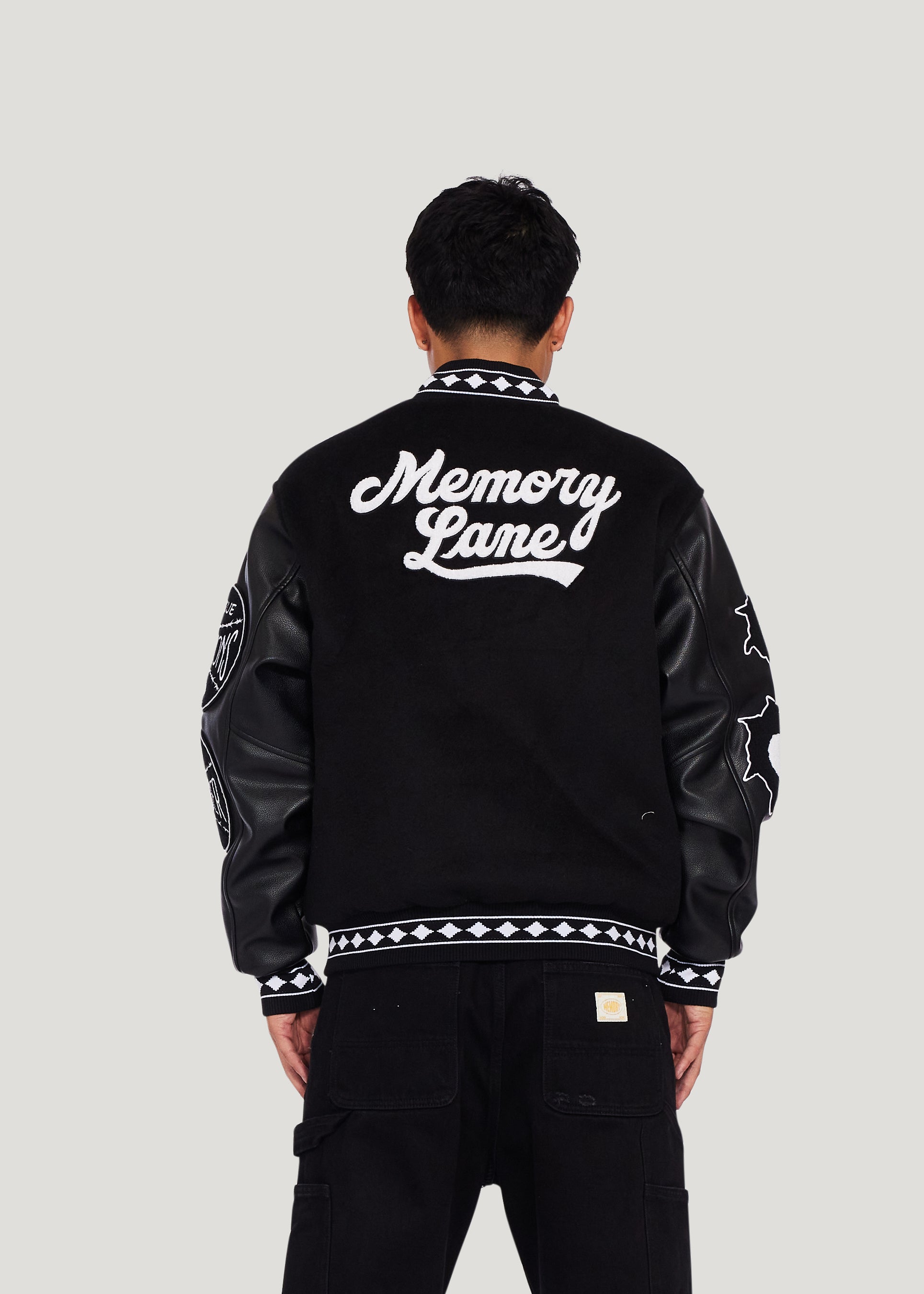 Varsity Letterman Jacket (Black)