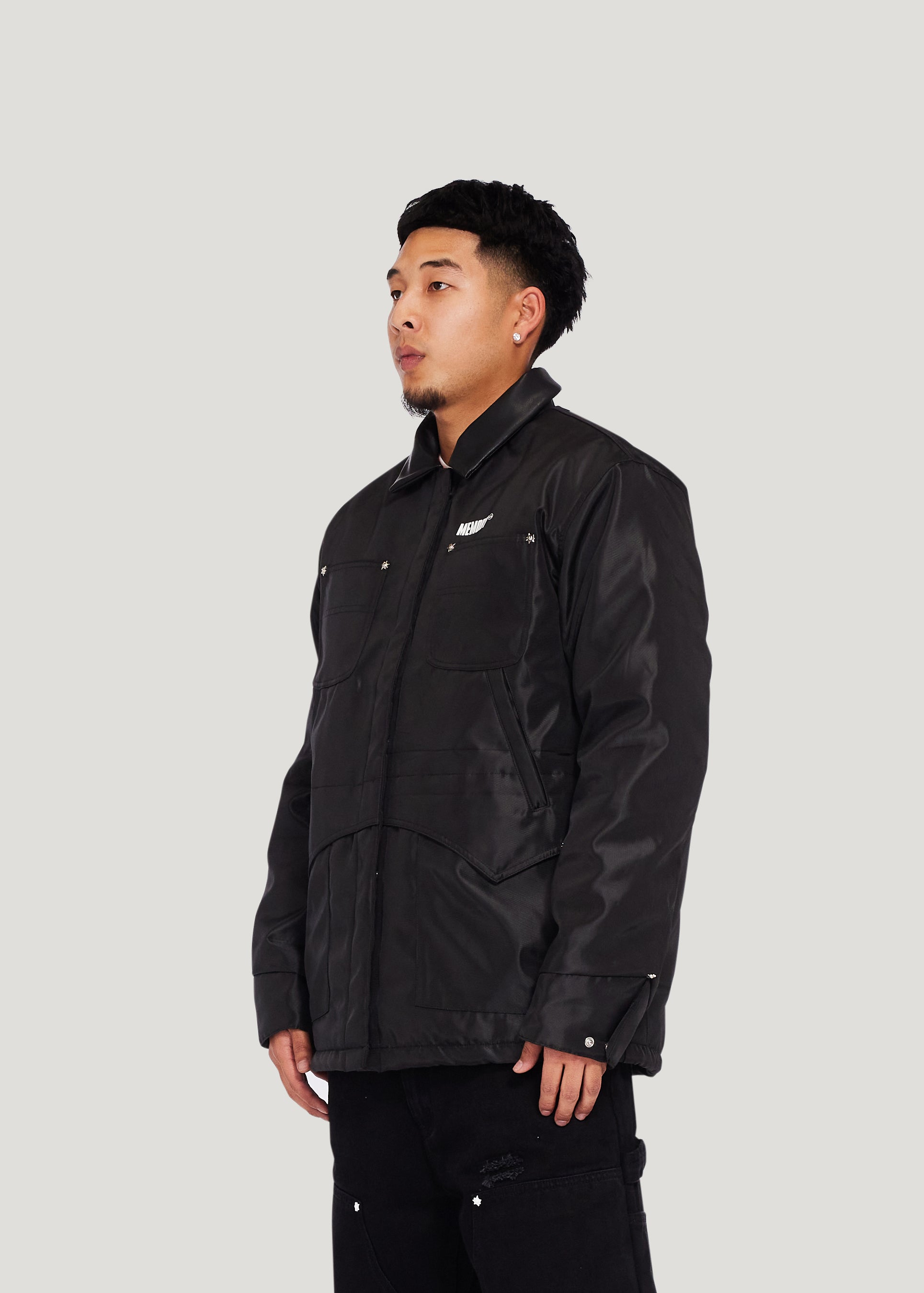 Nylon Oxford Chore Jacket (Black)