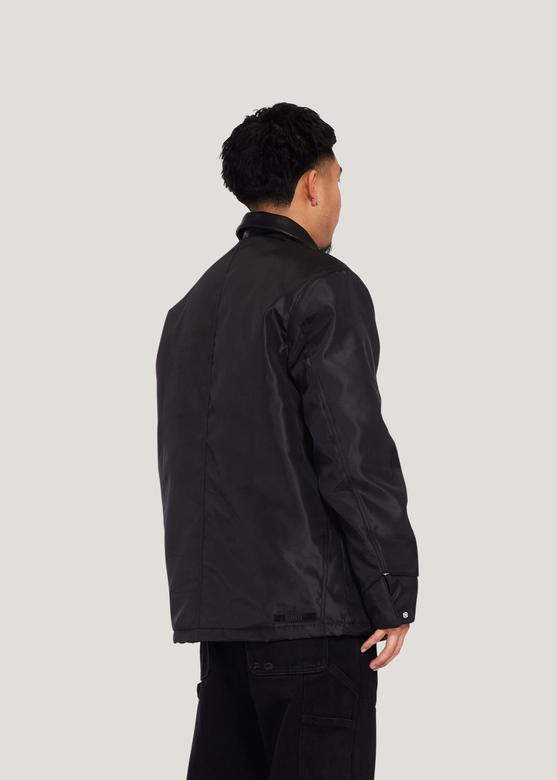 Nylon Oxford Chore Jacket (Black)