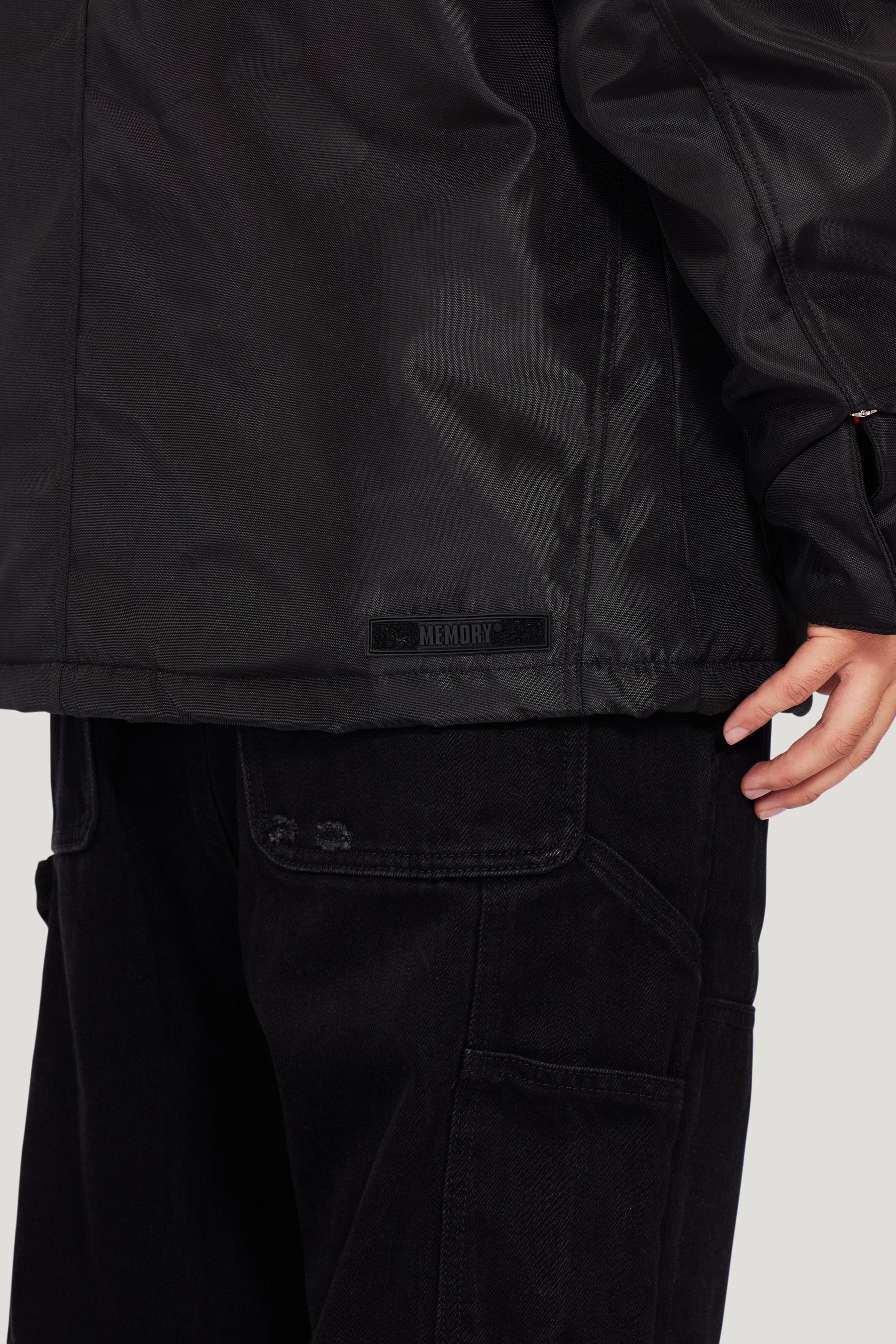 Nylon Oxford Chore Jacket (Black)