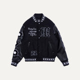 Varsity Letterman Jacket (Black)