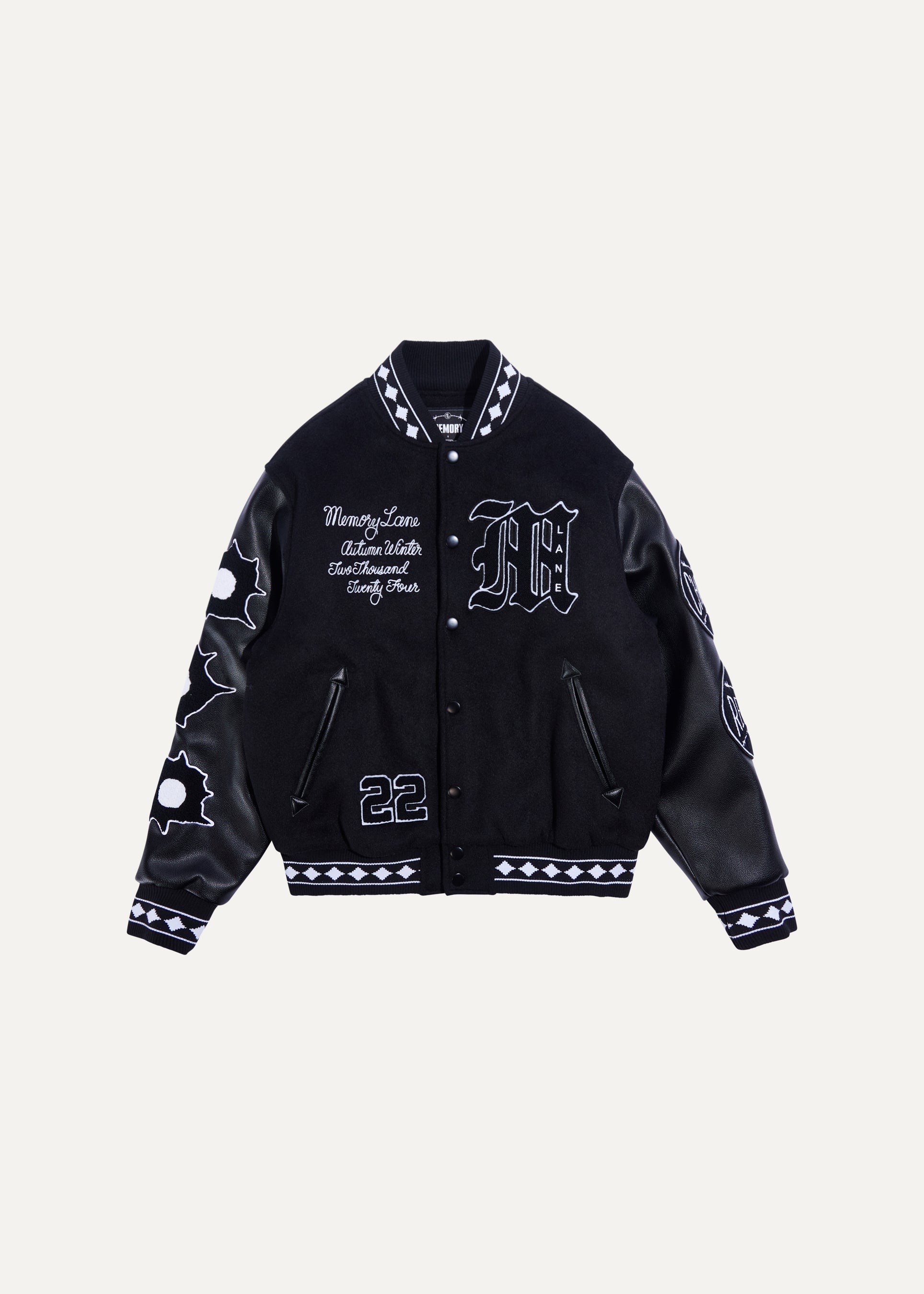 Varsity Letterman Jacket (Black)