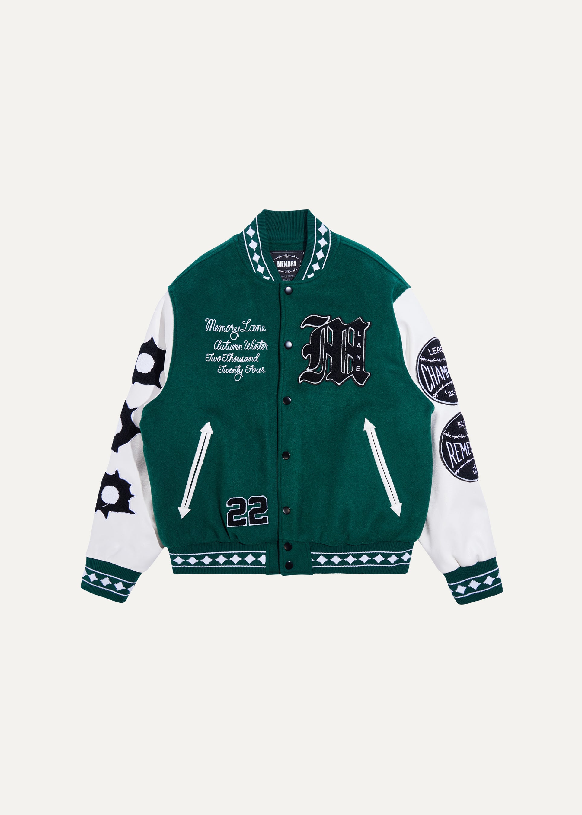 Varsity Letterman Jacket (Green)