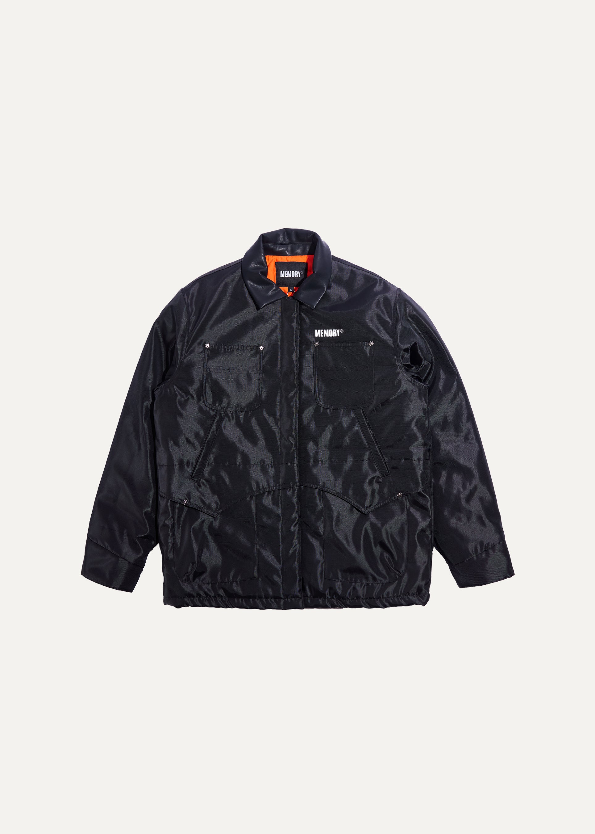 Nylon Oxford Chore Jacket (Black)